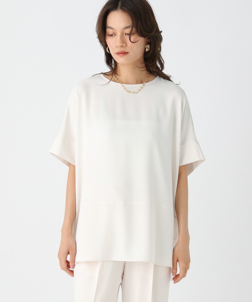 Elura（エルーラ）の「サラサラリラクシーTブラウス/321530（シャツ/ブラウス・レディース・ダークブラウン/オフホワイト/ネイビー/ブラック/ホワイト/グリーン/ブラウン・MEDIUM/LARGE）」の11枚目の写真