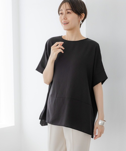 Elura（エルーラ）の「サラサラリラクシーTブラウス/321530（シャツ/ブラウス・レディース・ダークブラウン/オフホワイト/ネイビー/ブラック/ホワイト/グリーン/ブラウン・MEDIUM/LARGE）」の16枚目の写真