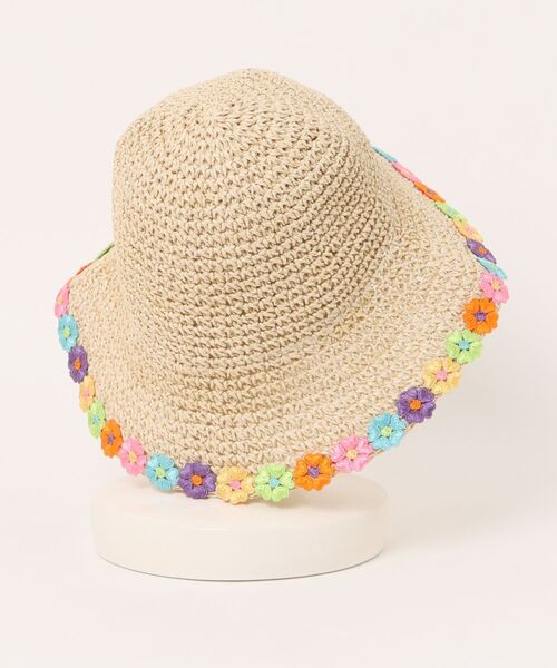 VIBGYOR（ヴィブジョー）の「pur chouchou/お花 刺繍 麦わら ペーパーハット P4460（ハット・レディース・ブラウン/ベージュ・FREE）」の10枚目の写真
