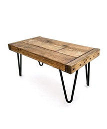 未来工房（ミクコウボウ）の「国産杉 アイアンレッグのアンティーク風ローテーブル ハンドメイド <未来工房 MIKU-KOBO>（インテリア雑貨）」