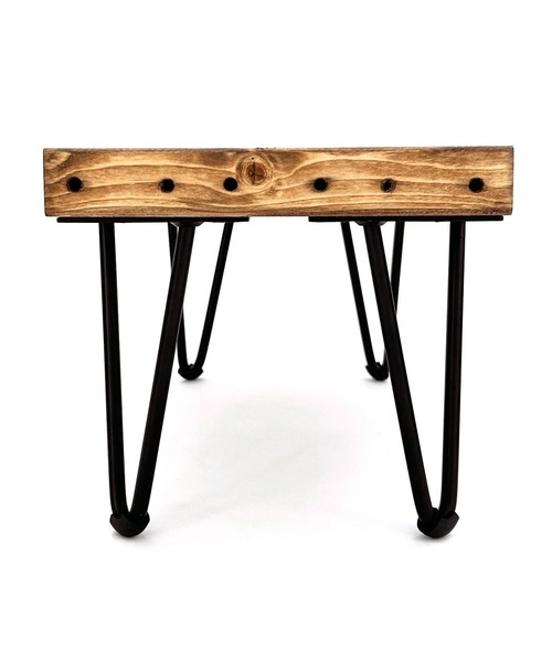 【未来工房】デザインのある一点物　国産コナラ　アイアンスツール　アイアンレッグA 未来工房】デザインのある一点物 国産コナラ アイアンスツール