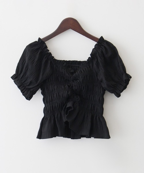 SpRay(スプレイ)の「フロントシャーリングブラウス(シャツ/ブラウス・レディース・ホワイト/ブラック/アイボリー・FREE)」の22枚目の写真