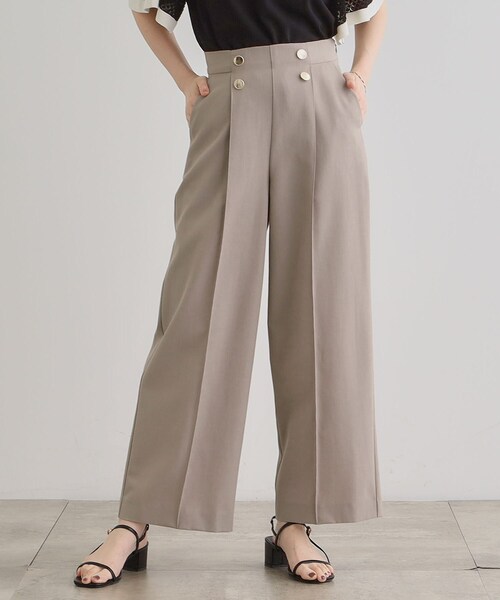 grove（グローブ）の「さらっと快適　ピンタックマリンパンツ（その他パンツ・レディース・チャコールグレー/ナチュラル/ブラウン系その他・03/02/05/04/01）」の3枚目の写真