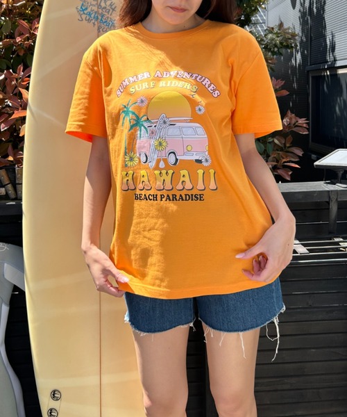 【関税込み】Miaou オレンジ Frankie Tシャツ Miaou Orange Frankie T-shirt In Stenciled Rose | ModeSens