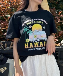 サマーグラフィックTシャツ hawaiiロゴ 夏服