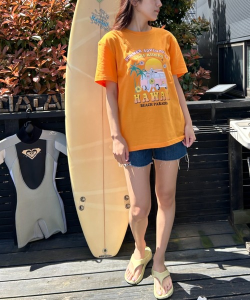 セール】サマーグラフィックTシャツ hawaiiロゴ 夏服（Tシャツ