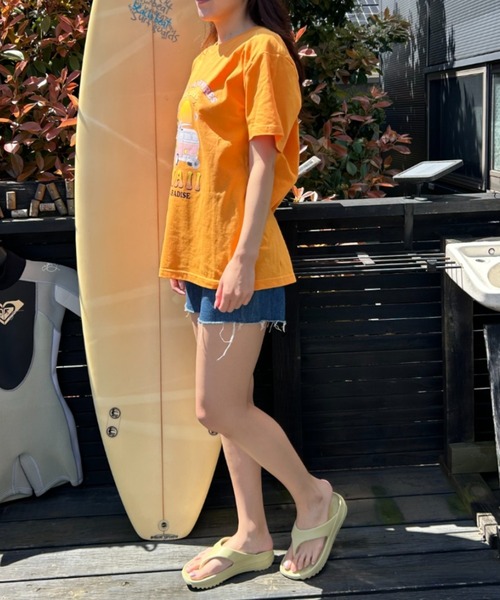 Loco Ocean（ロコオーシャン）の「サマーグラフィックTシャツ hawaiiロゴ 夏服（Tシャツ/カットソー・レディース・オレンジ/ブラック・L/M）」の15枚目の写真