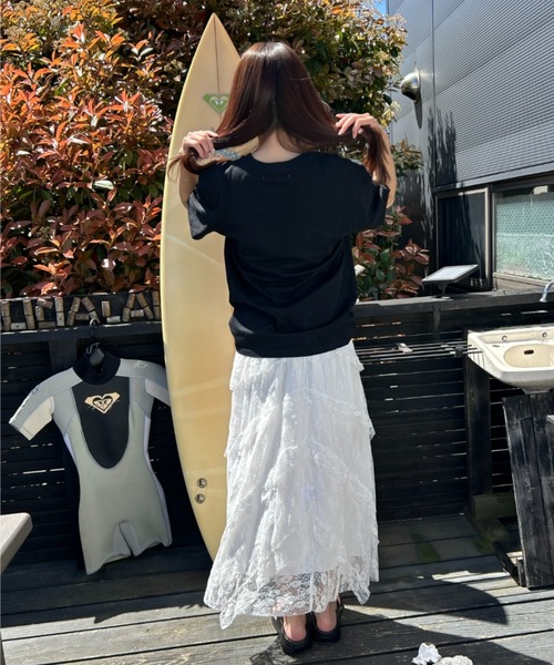 Loco Ocean（ロコオーシャン）の「サマーグラフィックTシャツ hawaiiロゴ 夏服（Tシャツ/カットソー・レディース・オレンジ/ブラック・L/M）」の20枚目の写真