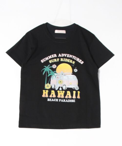 セール】サマーグラフィックTシャツ hawaiiロゴ 夏服（Tシャツ