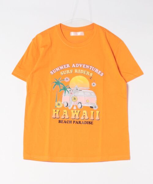 セール】サマーグラフィックTシャツ hawaiiロゴ 夏服（Tシャツ