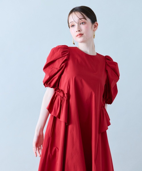 Audie a Muses(オーディアミューズ)の「フリルヒップワンピ―ス(ワンピース・レディース・ネイビー/ベージュ/レッド・42/38)」の21枚目の写真