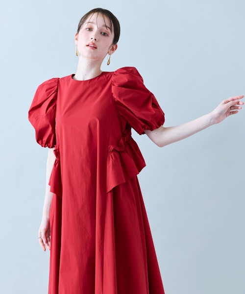 Audie a Muses(オーディアミューズ)の「フリルヒップワンピ―ス(ワンピース・レディース・ネイビー/ベージュ/レッド・42/38)」の22枚目の写真