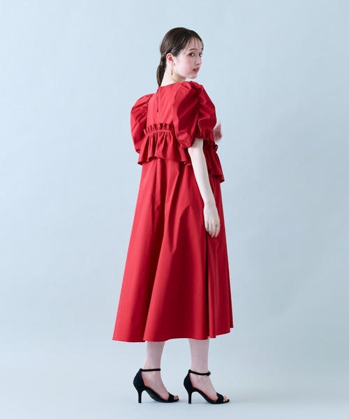 Audie a Muses(オーディアミューズ)の「フリルヒップワンピ―ス(ワンピース・レディース・ネイビー/ベージュ/レッド・42/38)」の14枚目の写真