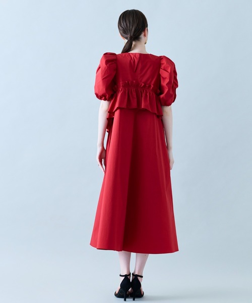 Audie a Muses(オーディアミューズ)の「フリルヒップワンピ―ス(ワンピース・レディース・ネイビー/ベージュ/レッド・42/38)」の5枚目の写真