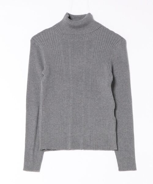 INTERPLANET（インタープラネット）の「ランダムリブタートルネックプルオーバー（ニット/セーター・レディース・ベージュ/ブラック/グレー/オフホワイト・FREE）」の15枚目の写真