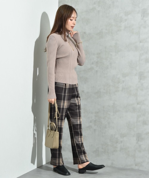 INTERPLANET（インタープラネット）の「ランダムリブタートルネックプルオーバー（ニット/セーター・レディース・ベージュ/ブラック/グレー/オフホワイト・FREE）」の20枚目の写真