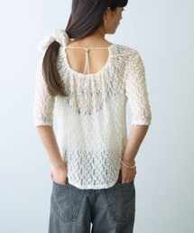 lace layered pullover