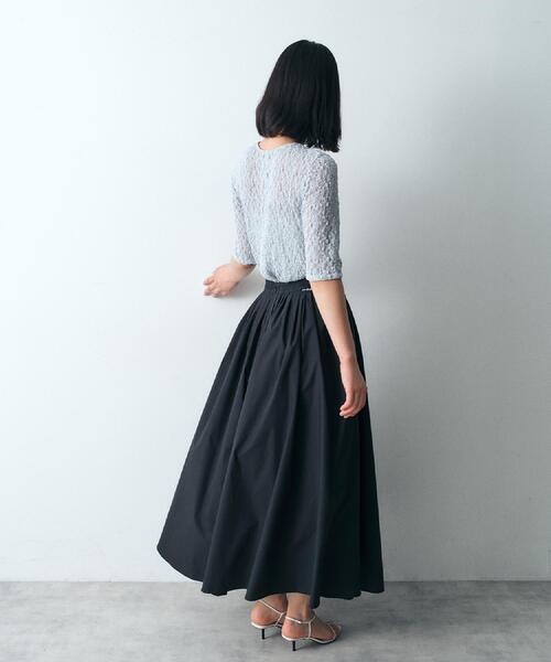CODE A（コードエー）の「lace layered pullover（Tシャツ/カットソー・レディース・サックスブルー/ブラック/ホワイト・00）」の12枚目の写真