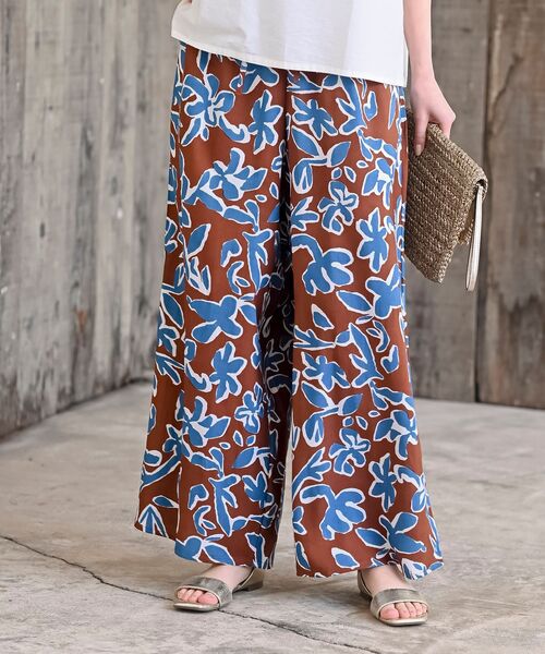 rps（アールピーエス）の「レーヨンプリントイージーパンツ（その他パンツ・レディース・ブラック/ブラック系その他2/グリーン/ベージュ/ブラウン/ブルー・フリー）」の3枚目の写真