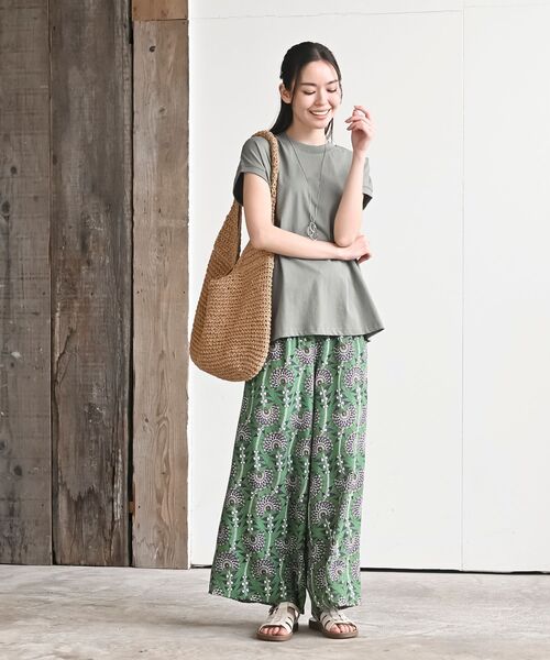 rps（アールピーエス）の「レーヨンプリントイージーパンツ（その他パンツ・レディース・ブラック/ブラック系その他2/グリーン/ベージュ/ブラウン/ブルー・フリー）」の12枚目の写真