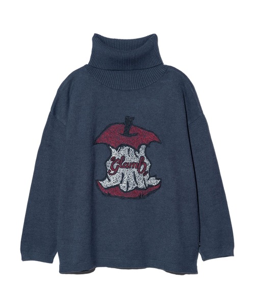 glamb(グラム)の「Eaten Apple Turtle Neck Knit / イートゥンアップルタートルネックニット(ニット/セーター・メンズ・ブルー/ブラック・M/L)」の4枚目の写真