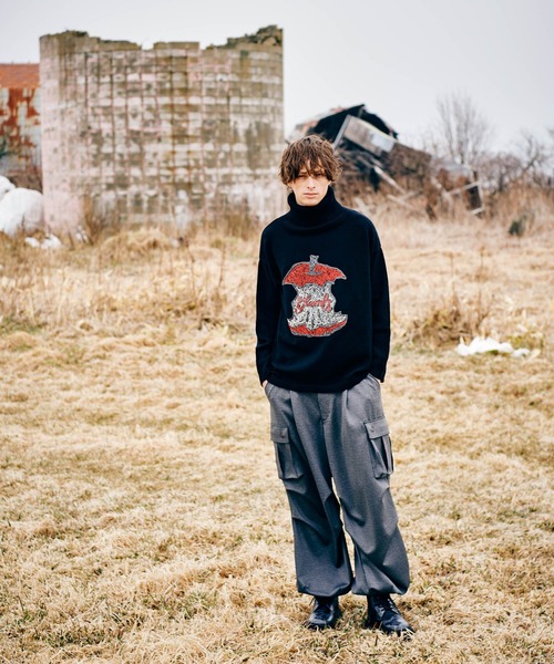 glamb(グラム)の「Eaten Apple Turtle Neck Knit / イートゥンアップルタートルネックニット(ニット/セーター・メンズ・ブルー/ブラック・M/L)」の10枚目の写真