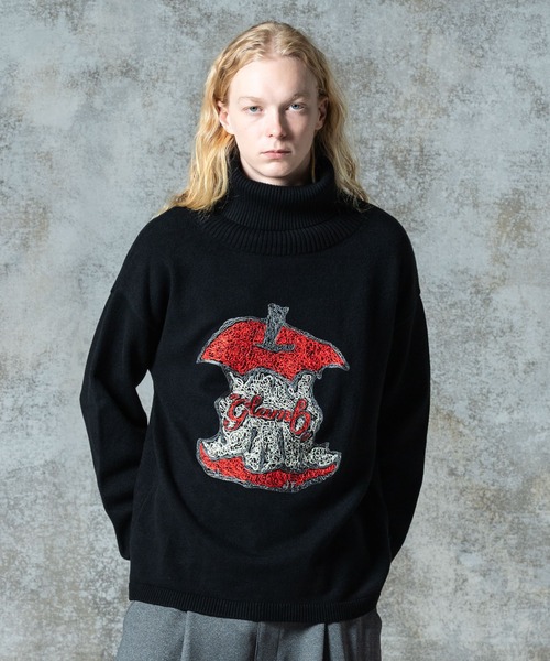 glamb(グラム)の「Eaten Apple Turtle Neck Knit / イートゥンアップルタートルネックニット(ニット/セーター・メンズ・ブルー/ブラック・M/L)」の14枚目の写真