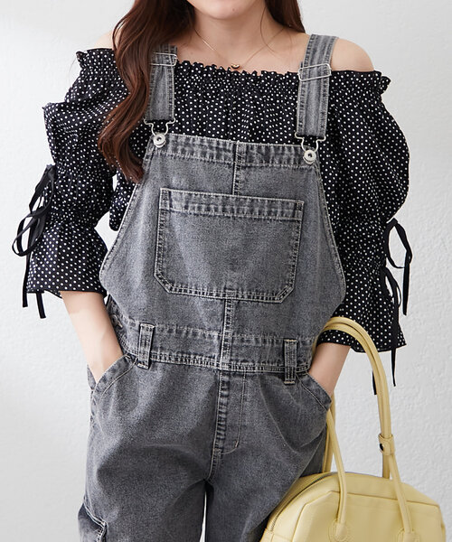 continuer de NICE CLAUP(コンティニューデナイスクラップ)の「【@_chipi2xセレクト】5分袖前後2WAYブラウス(シャツ/ブラウス・レディース・ブルー系その他/その他11/ドット/ブラウン系その他・FREE)」の6枚目の写真