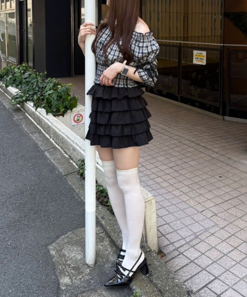 continuer de NICE CLAUP(コンティニューデナイスクラップ)の「【@_chipi2xセレクト】5分袖前後2WAYブラウス(シャツ/ブラウス・レディース・ブルー系その他/その他11/ドット/ブラウン系その他・FREE)」の10枚目の写真