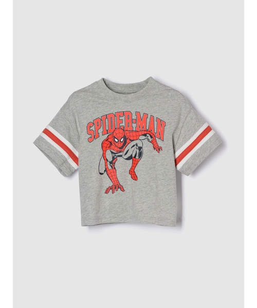 MARVEL（マーベル）の「マーベル グラフィックTシャツ (幼児・ベビー)（Tシャツ/カットソー・キッズ・ライトグレー/ネイビー・90cm/95cm/110cm/105cm/100cm/80ｃｍ）」の2枚目の写真