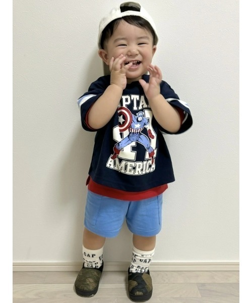 MARVEL（マーベル）の「マーベル グラフィックTシャツ (幼児・ベビー)（Tシャツ/カットソー・キッズ・ライトグレー/ネイビー・90cm/95cm/110cm/105cm/100cm/80ｃｍ）」の5枚目の写真