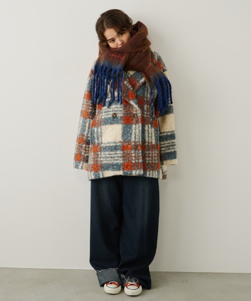 オールドチェックミドルコート MAISON SPECIAL｜チェックオーバーミドルコート