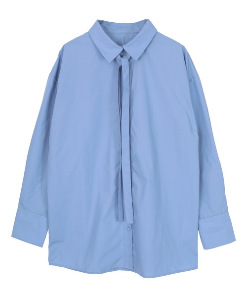 UR'S(ユアーズ)の「マルチwayボウタイ/カシュクールシャツ(シャツ/ブラウス・レディース・ホワイト/ベージュ/ネイビー/アイボリー/ブルー・S/M/L)」の5枚目の写真