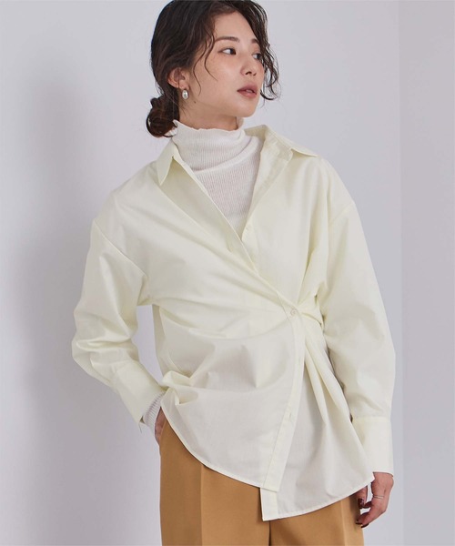 UR'S(ユアーズ)の「マルチwayボウタイ/カシュクールシャツ(シャツ/ブラウス・レディース・ホワイト/ベージュ/ネイビー/アイボリー/ブルー・S/M/L)」の3枚目の写真