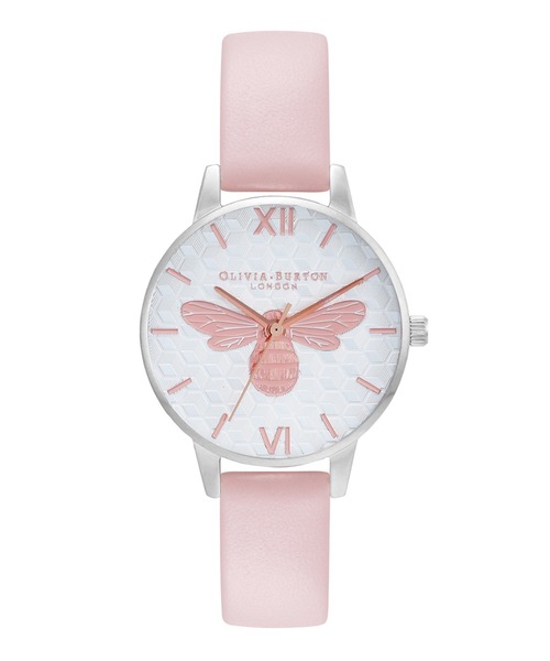 OLIVIA BURTON(オリビアバートン)の「「OLIVIA BURTON/オリビアバートン」ハニービー - ミディダスティピンク&シルバー(アナログ腕時計・レディース・ベビーピンク・FREE)」の2枚目の写真