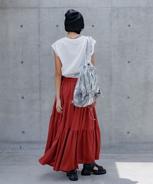 PAGEBOY(ページボーイ)の「ノースリフォトTシャツ(Tシャツ/カットソー・レディース・ホワイト/ブラック・FREE)」の4枚目の写真