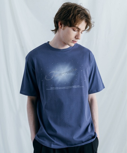 BLAYMORE（ブレイモア）の「【BLAYMORE】Tearrain Rhinestone T / ラインストーン ビジュー コレクションTシャツ（Tシャツ/カットソー・メンズ・パープル/ブラック・M/S）」の2枚目の写真