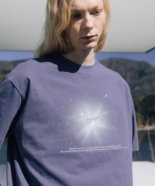 BLAYMORE（ブレイモア）の「【BLAYMORE】Tearrain Rhinestone T / ラインストーン ビジュー コレクションTシャツ（Tシャツ/カットソー・メンズ・パープル/ブラック・M/S）」の6枚目の写真