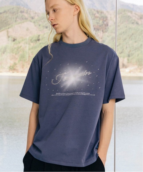 Y2Kテイスト【Blumarine】ブルマリン ラインストーン Tシャツ Ribbed T-shirt With Rhinestone Logo | Blumarine