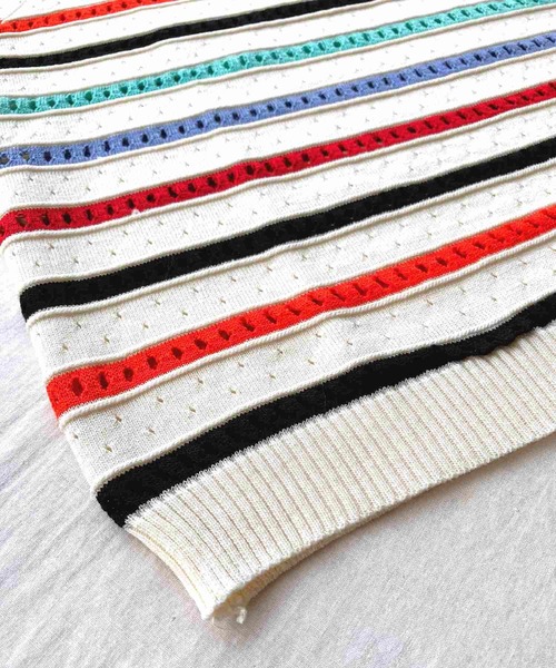 Q(キュー)の「レインボーニット(ニット/セーター・レディース・マルチ・MEDIUM)」の4枚目の写真