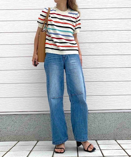 Q(キュー)の「レインボーニット(ニット/セーター・レディース・マルチ・MEDIUM)」の9枚目の写真