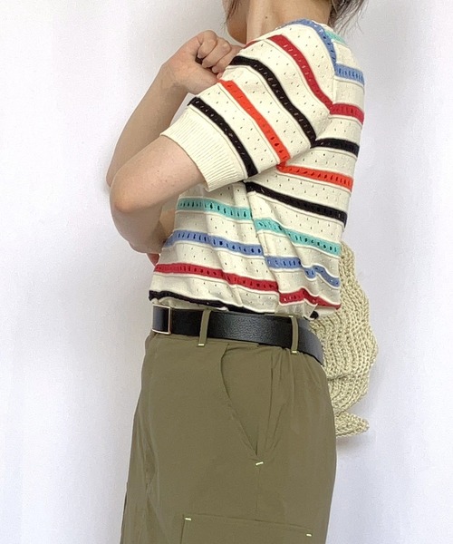 Q(キュー)の「レインボーニット(ニット/セーター・レディース・マルチ・MEDIUM)」の15枚目の写真