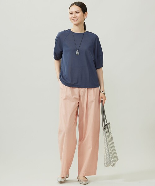 自由区(ジユウク)の「シアーフライス Tシャツ(Tシャツ/カットソー・レディース・ダルブルー系/ピンク系/ライトイエロー系/オリーブ系・38/40)」の8枚目の写真