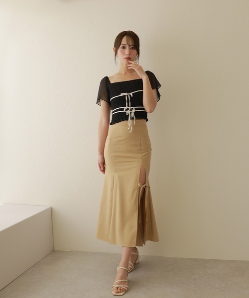 M DOLLY original* girls shirring tops/ガールズシャーリング