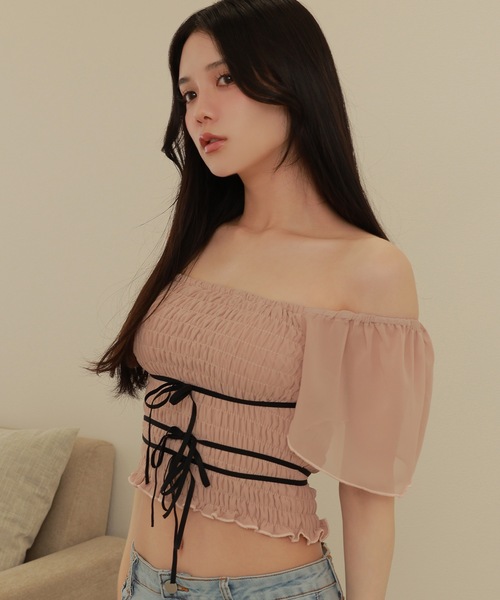 トップス dolly M DOLLY original* girls shirring tops/ガールズシャーリング