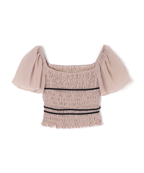 M DOLLY(エムドリー)の「*M DOLLY original* girls shirring tops/ガールズシャーリングトップス(その他トップス・レディース・ブラック/ベージュ・FREE)」の17枚目の写真