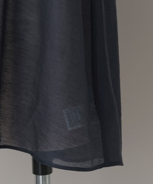 A part by（アパートバイ）の「リネンフリルブラウスフレンチスリーブ（シャツ/ブラウス・レディース・ライトパープル/オフホワイト/ネイビー・FREE）」の14枚目の写真