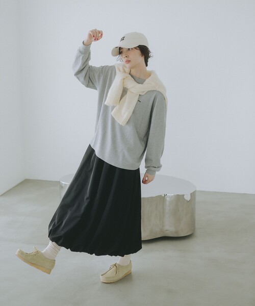 B:MING by BEAMS（ビーミングバイビームス）の「バルーン スカート（S～M）（スカート・レディース・オリーブ/ブラウン系その他/ブラック・MEDIUM/SMALL）」の5枚目の写真