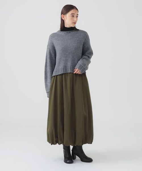 B:MING by BEAMS（ビーミングバイビームス）の「バルーン スカート（S～M）（スカート・レディース・オリーブ/ブラウン系その他/ブラック・MEDIUM/SMALL）」の15枚目の写真