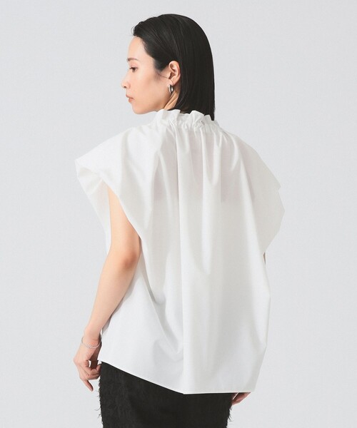 Ray BEAMS(レイビームス)の「ボウタイ フレンチ パフスリーブ ブラウス(シャツ/ブラウス・レディース・サックスブルー/ホワイト/ブラック・ONE SIZE)」の7枚目の写真